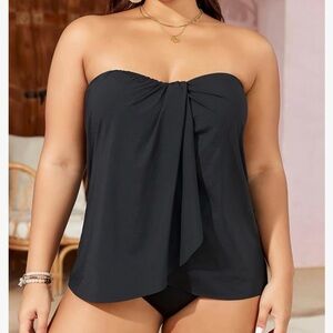 Tempt Me Black Two Piece Tankini Bathing Suit for Women Swim Top Swimsuit XXL